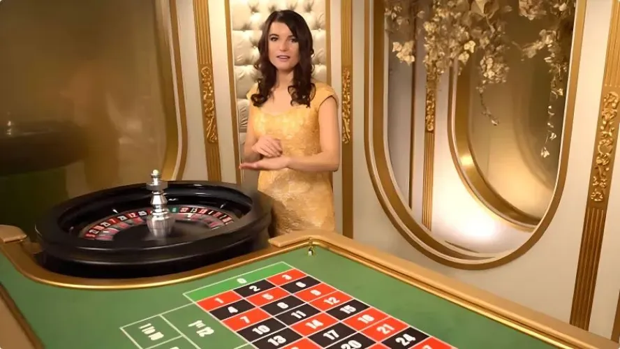 Croupière de roulette dans un Salon Privé Evolution